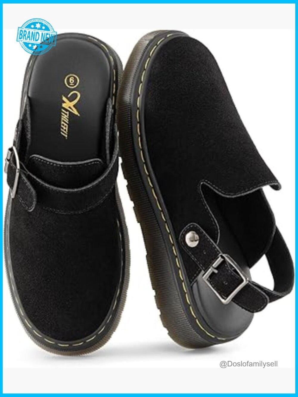 Women's Clogs with Back Strap Comfortable Latex Footbed Slip-On Adjustable